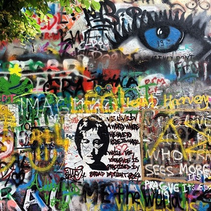 John Lennon graffiti Prague