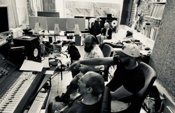 Ben Schwag and M'Toss in studio