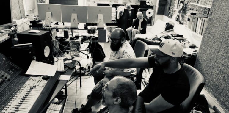 Ben Schwag and M'Toss in studio